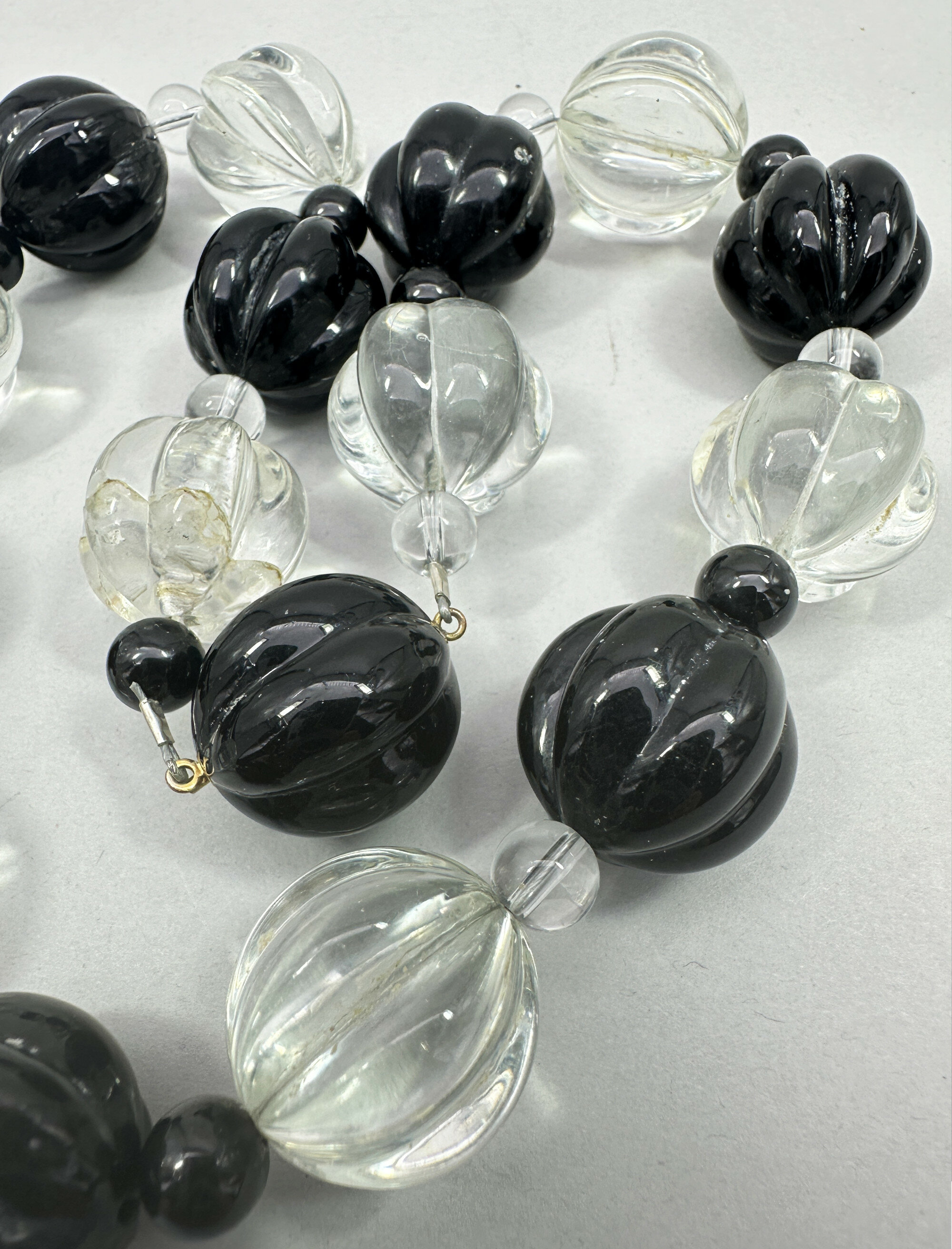 Spectacular Onyx and buy Faceted Glass Necklace